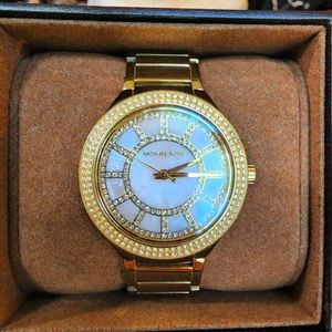 Michael Kors Kerry Pave Crystal Gold Watch